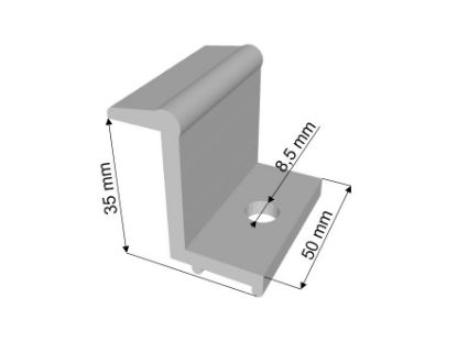 Obrázek Příchytka Solar- Z35mm, elox stříbrný