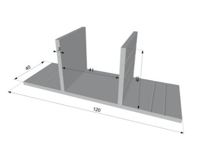 Obrázek Spojka Solar U s praporky, pro profily 40mm