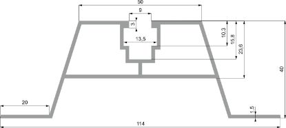 Obrázek Al profil Solar - Trapéz 