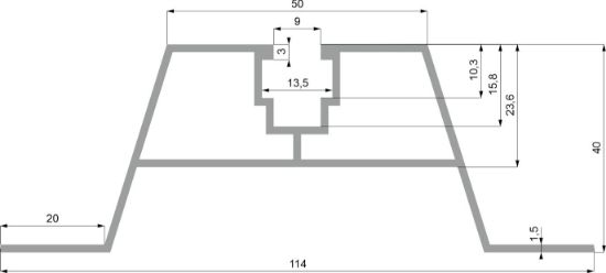 Obrázek Al profil Solar - Trapéz 