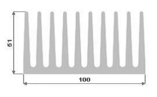 Obrázek Hliníkový chladič 100x51 3m