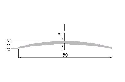 Obrázek Krycí přechodová lišta š.80mm; přír. elox 
