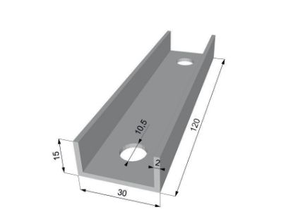Obrázek Spojka Solar pro C lištu, l=120mm