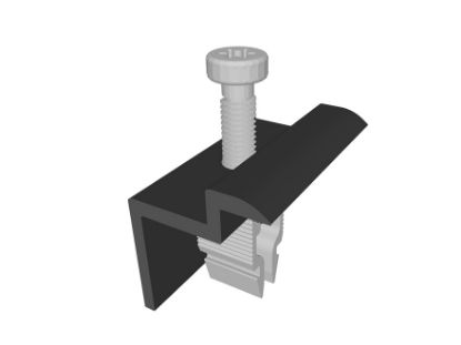 Obrázek Příchytka Solar- Z Click černý elox; pro panel v.30mm