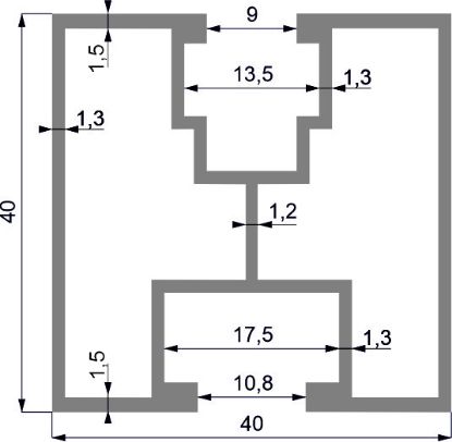 Obrázek Al profil Solar - 40x40 Economy 3600mm