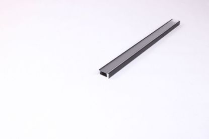 Obrázek LED profil standardní černý s difuzorem čirý 1m