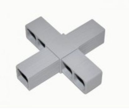 Obrázek Plast. spojka pro J30x30x2   KŘÍŽ šedá