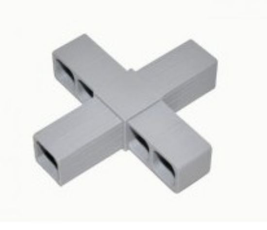 Obrázek Plast. spojka pro J30x30x2   KŘÍŽ šedá