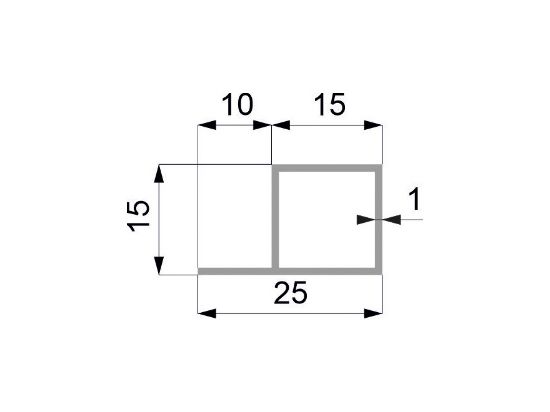 Obrázek Hliníkový jekl s praporkem 15x15x1
